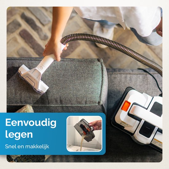 Joyware® Vlekkenreiniger 750Watt - Tapijtreiniger - Bank Reiniger - Zetelreiniger - Meubelreiniger - Reinigingsmachine - Met 3 Opzetstukken - Krachtig en Draagbaar