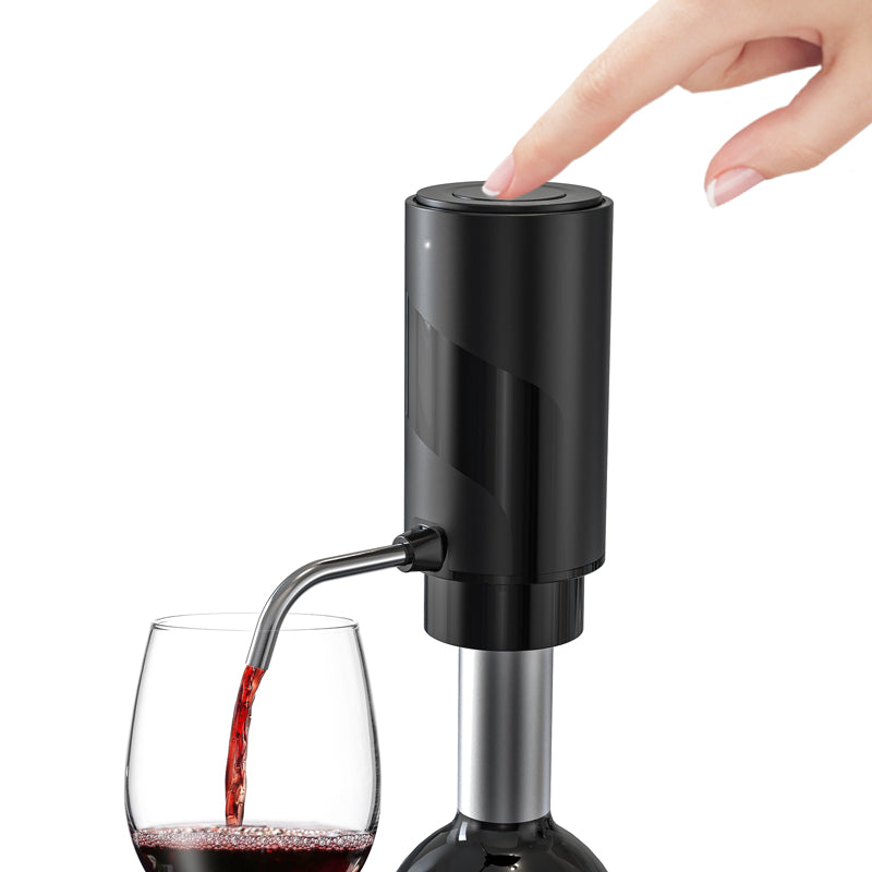 Cuisync Elektrische Wijnopener Set, 4-in-1 Oplaadbaar Wijn Cadeau Kit met Elektrische Aerator & Schenker, Vacuüm Stopper, Folie Snijder, Automatische Wijnflesopener voor Thuisbar Feest Bruiloft, SGS-KD-7