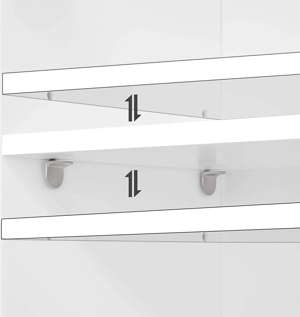 Yaheetech Badkamerkast Wandkast – 35 x 21 x 55 cm – Voorzien Van Twee Verstelbare Planken En Waterafstotende Coating En E1 MDF Constructie – Voor Badkamer En Keuken – Wit Hout