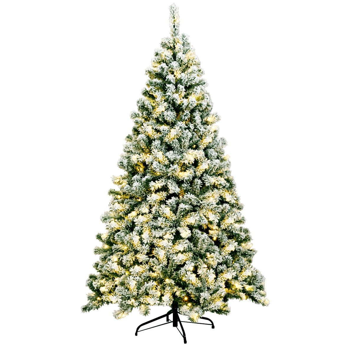 Coast Hoge Kunstkerstboom MET Warme LED Lampjes Sneeuwbedekt - 180 cm