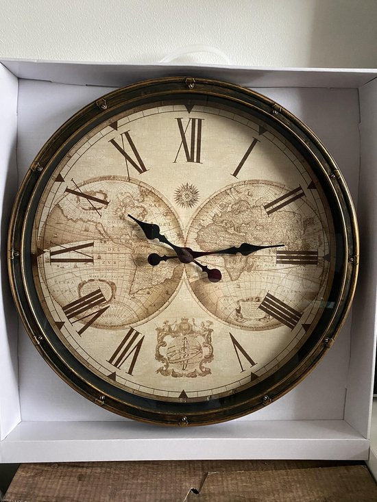 Klok-Wandklok-Wereldklok dia 51cm-Zware kwaliteit Klok