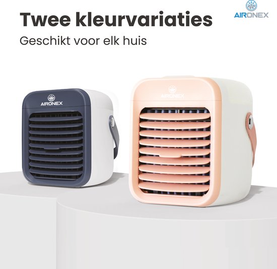 Aironex Draagbare Aircooler – Draadloos – Met Watertank – Luchtbevochtiger Functie