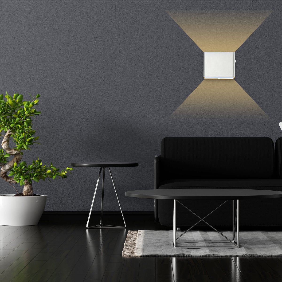 Techvavo® Oplaadbare Wandlamp - 2 Stuks - Draadloos, Smart, Wit - Voor Woonkamer, Badkamer, Kinderkamer, Slaapkamer - 12x6x4 cm