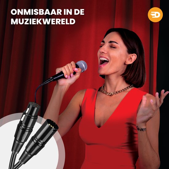 Drivv. Premium XLR Kabel - Microfoon kabel - Mannelijk naar Vrouwelijk 3 pin - 3 Meter