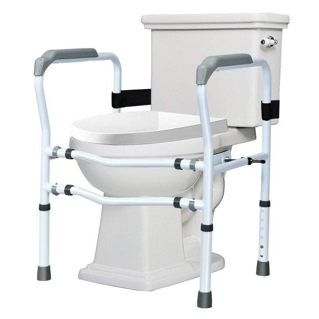 Coast Opstahulp Toilet - in Hoogte Verstelbaar - WC-Steunhulp met Armleuningen - Zonder Boren - Antislip - WC-Handgreep - 48 x 65 x 84 cm