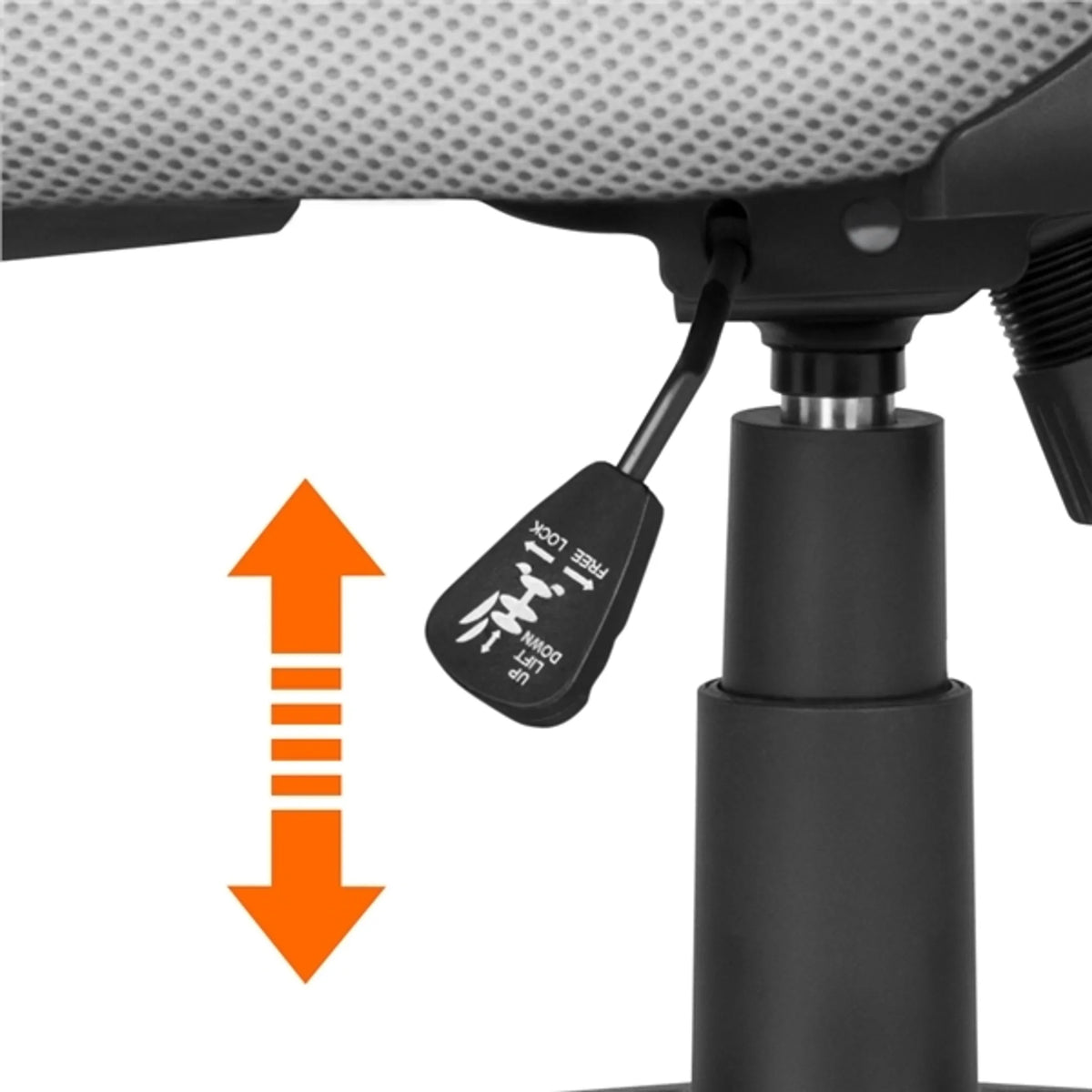 Yaheetech Bureaustoel Ergonomisch – Voorzien Van Ademende Meshstof En Schommelfunctie En Verstelbare Zithoogte – Voor Kantoor En Studeerkamer – Grijs Nylon En Metaal – 60 x 60 x 91-100,5 cm