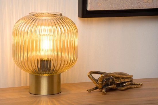 Lucide MALOTO - Tafellamp - Ø 20 cm - 1xE27 - Amber