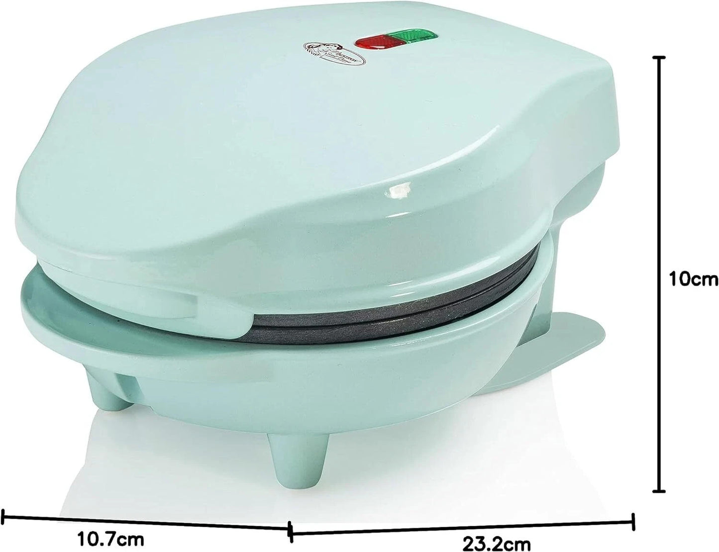 Bestron Sweet Dreams AMWE600G Mini Waffelijzer 550W - Temperatuurregeling - Ø10 cm Wafels - Mint