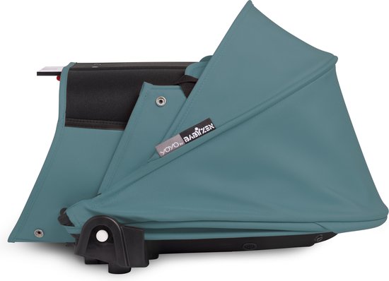 Babyzen YOYO Reiswieg, Aqua - De reiswieg bevat een dikke dubbel matras, ventilerend kuipje & zonnekap - Vereist een YOYO2 frame (apart verkrijgbaar)