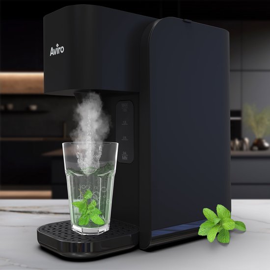 Aviro Heetwaterdispenser - Heetwatertap - 100°C - Luxe Instant Waterkoker - 2200W - 1,5L Zwart