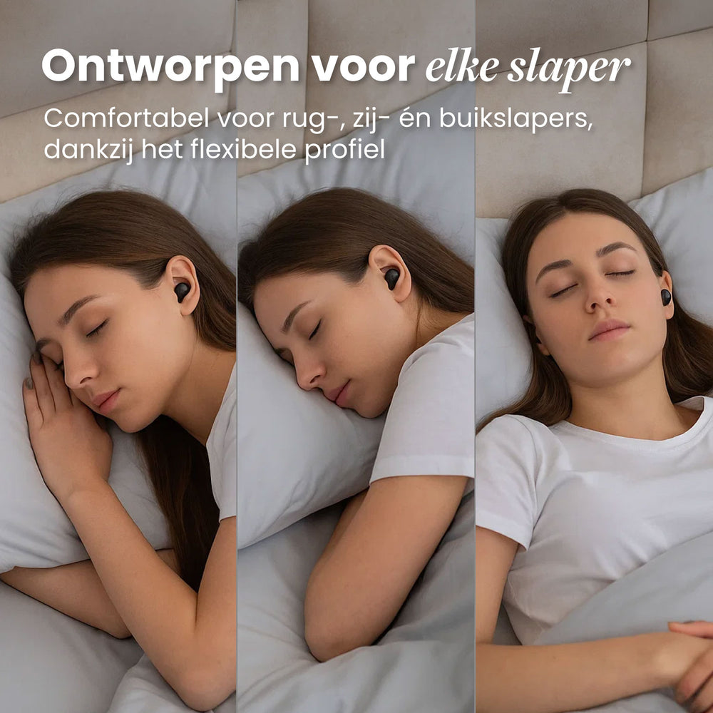 Dreamcare Silent Slaapoordoppen – Zwart – Geluidsdemping tot 33 dB – Inclusief 4 maten
