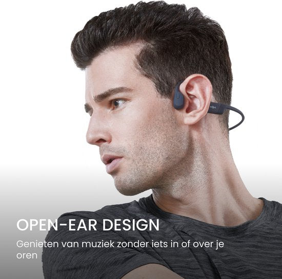 Shokz OpenRun USB-C Open-ear Sporthoofdtelefoon – Bone Conduction – Draadloos – IP67 – Zwart