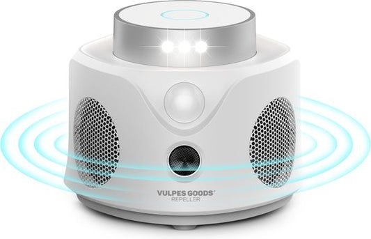 Vulpes Goods® Verjager - Ultrasonische Muizenverjager - Ongedierte Verjager Voor Binnen - Diervriendelijk Muizen en Insecten Bestrijding - Diervriendelijke Muizenval - 360 Graden Bescherming - Pest Repeller - MAX versie - Wit