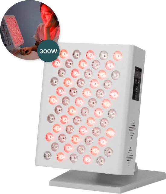 Soft&Silky Infraroodlamp - 300W - 630/850NM - 60LEDs - Infraroodtherapie - Rood Licht Therapie - Lamp Voor Spieren - Lichttherapie - Gezicht - Gewrichten - Red Light