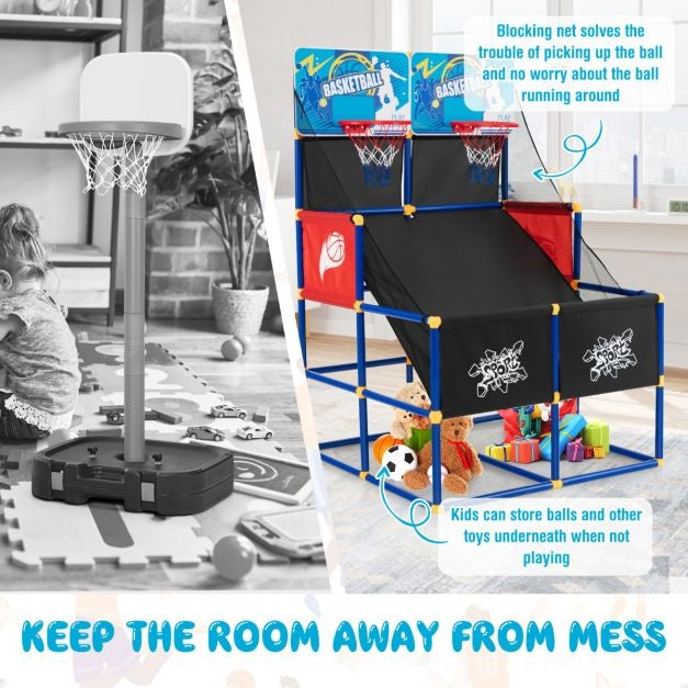 Coast Basketbalset voor kinderen - Speelhal - 2 Spelers - 90 x 90 x 140 cm