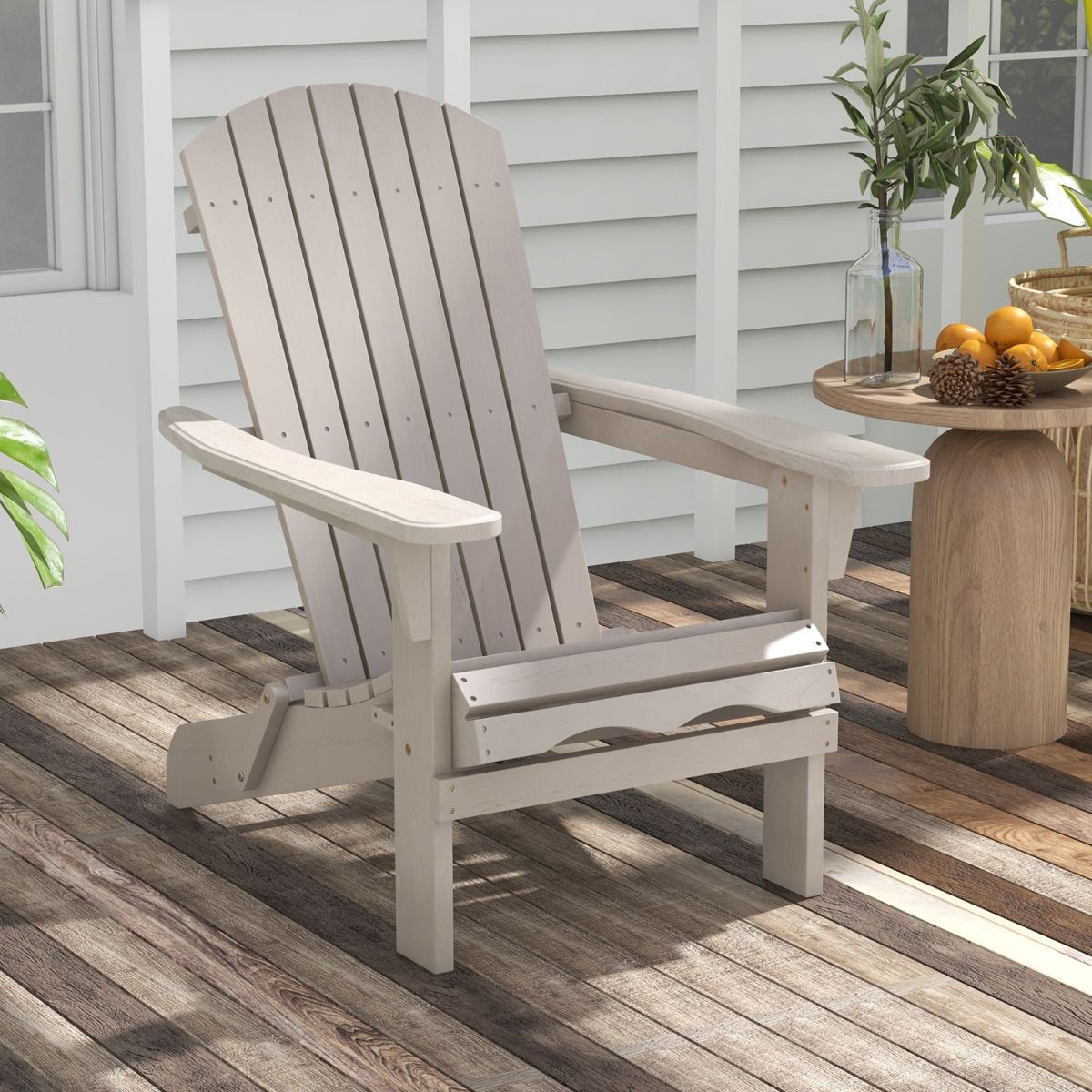 Coast Opvouwbare Adirondack Stoelen - set van 2 - ergonomisch en robuust - grijs
