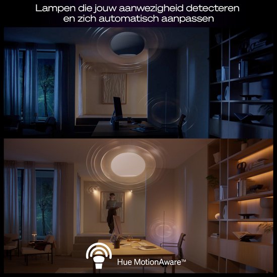 Philips Hue starterkit - GU10 fitting - bevat 1 Hue Bridge Pro, 3 lampen, 1 DimmerSwitch - aanpasbaar wit en gekleurd licht - - slimme verlichting
