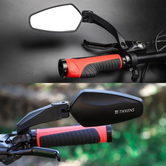 TIKKENS® Fietsspiegel Links - Verstelbaar - Fiets Spiegel Geschikt voor E-bike, Speed-pedelec