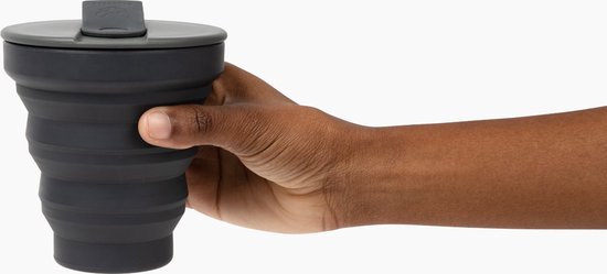 HUNU Cup - opvouwbare siliconen reisbeker - 235ml - BPA-vrij - lekvrij