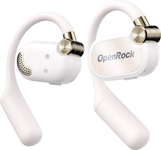 OpenRock - X White - Draadloze Open-Ear Hoofdtelefoon - Bluetooth - Lange batterij - Ruisonderdrukking - draadloos - TubeBass™ Technologie