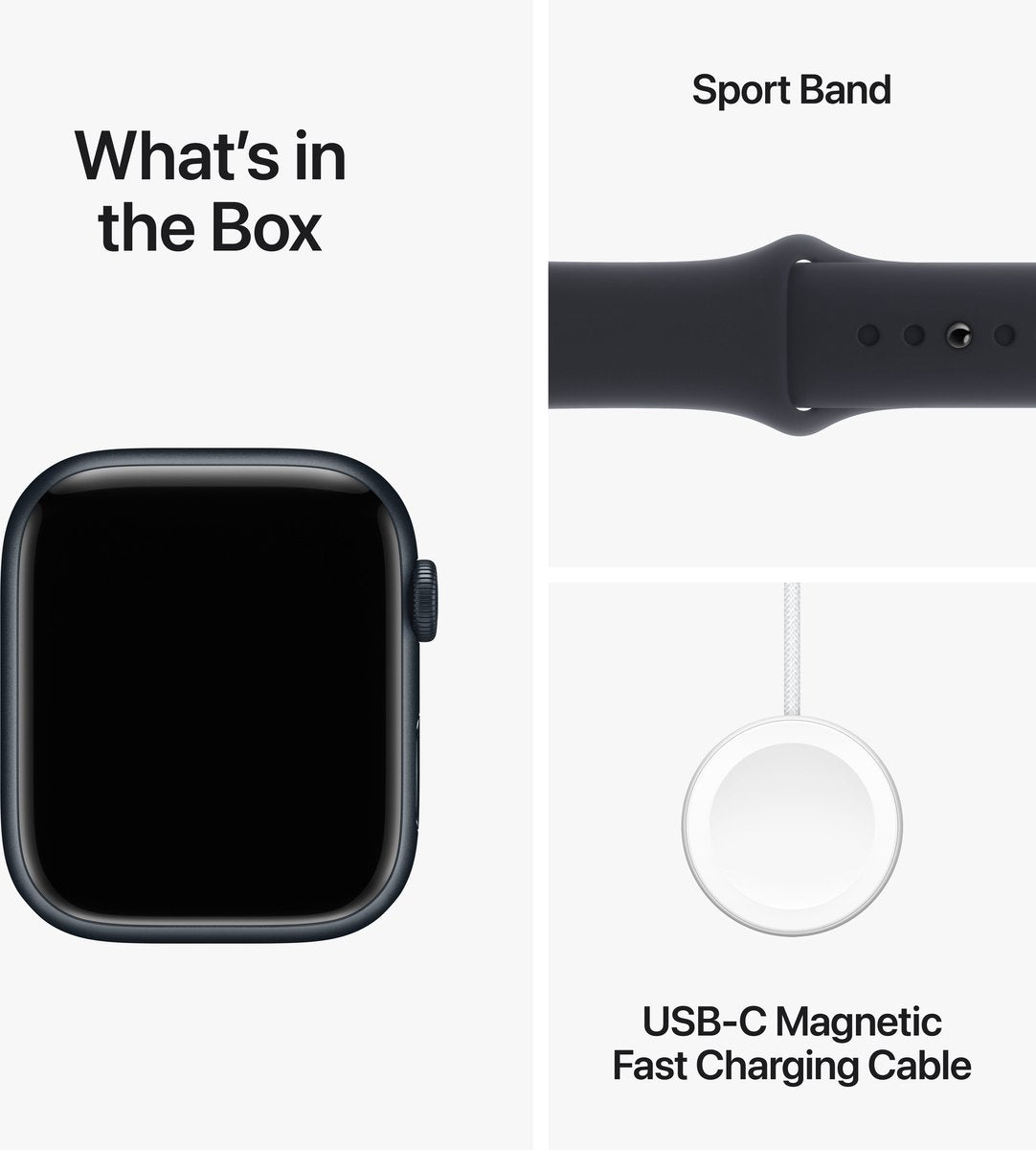 Apple Watch Series 9 - 45mm - Midnight Aluminium Case with Midnight Sport Band - M/L