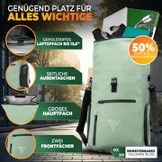 EVO Fietstas Rugzak 2-in-1 Waterafstotend 25L Zwart