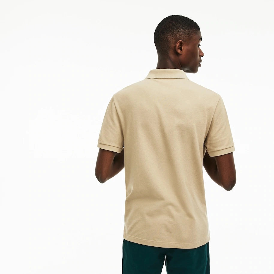 Lacoste Slim Fit Polo Shirt - Korte Mouw - 100% Katoen - Beige - Maat XS