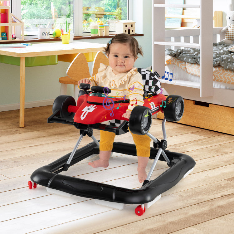 Coast Loopwagen voor Baby's - Verstelbare Hoogte - Met Muziek - Max. 12 kg - Rood