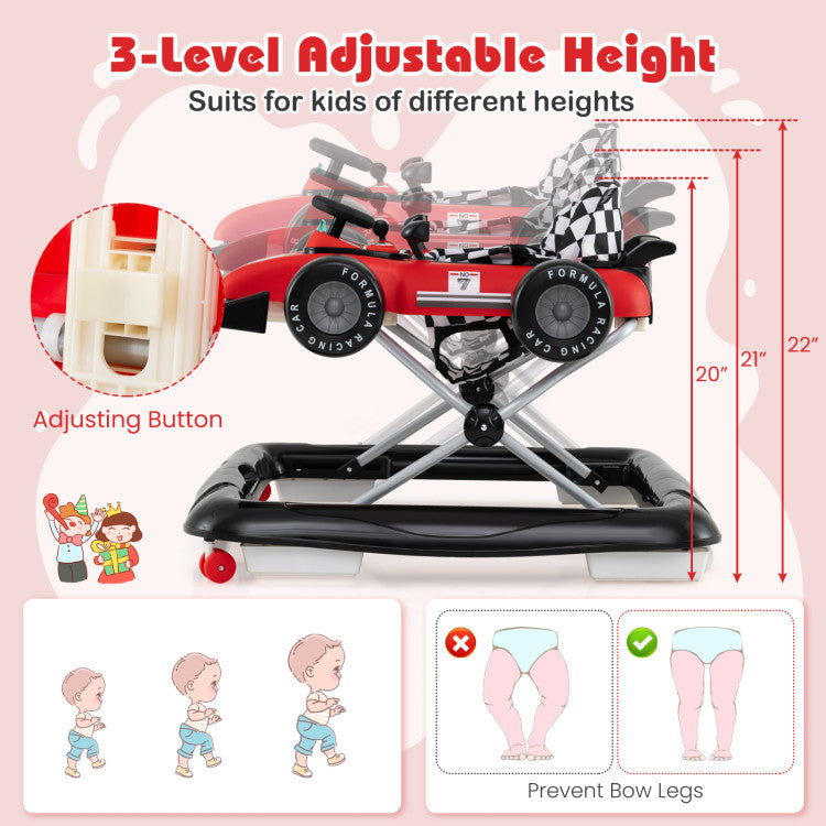 Coast Loopwagen voor Baby's - Verstelbare Hoogte - Met Muziek - Max. 12 kg - Rood