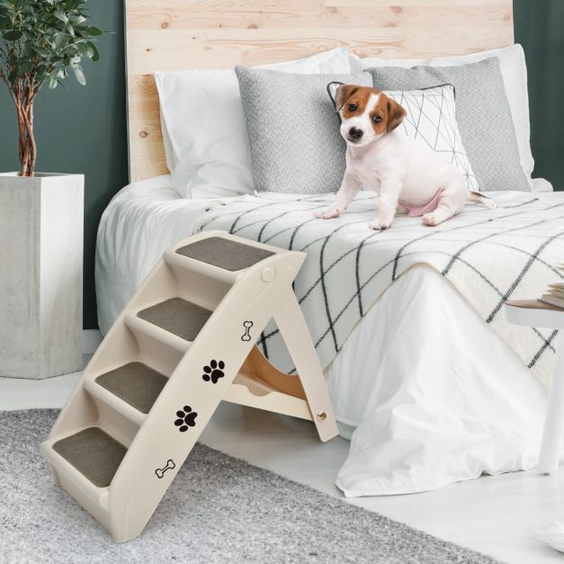 Coast Huisdierentrap – Opvouwbaar – max. 60 kg – 60 x 39 x 49 cm – Beige