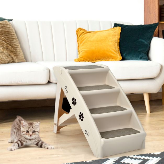 Coast Huisdierentrap – Opvouwbaar – max. 60 kg – 60 x 39 x 49 cm – Beige