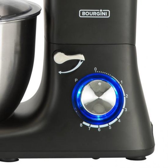 Keukenmachine - Bourgini Kitchen Chef Plus 5.5L - Keukenmixer - KeukenRobot Zwart