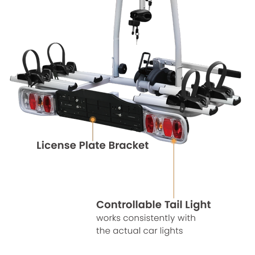 Lumi - Afsluitbare auto-fietsendrager - Max.60 kg - Zwart