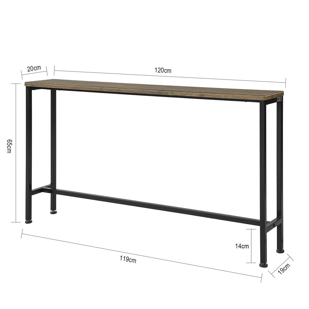 SoBuy FSB19-N Console Tafel - MDF - 120x20x65 cm - Industrieel