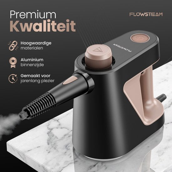 FLOWSTEAM® 7-in-1 Krachtige Handstoomreiniger - Stoomreiniger – Vlekkenreiniger - Handstomer - Voor Badkamer, Keuken, Bank & Meubels - 4 Bar & 110°C Stoom