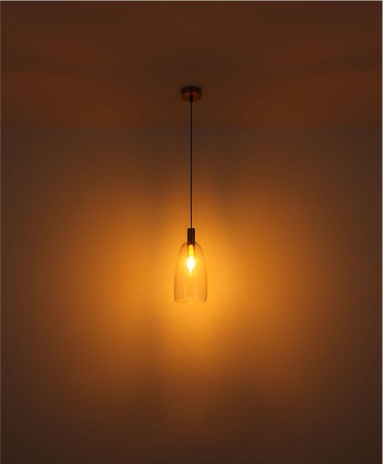 Globo - hanglamp - Garri - messing - glas - Ø 43cm - E14 - 15789-3HM