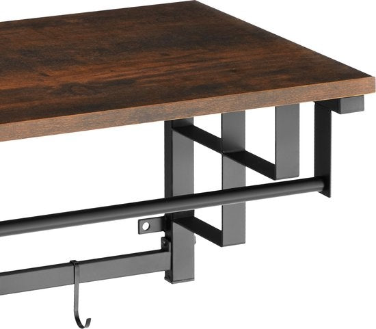 tectake - Wandkapstok met Hoedenplank Westwood - industrial dark - 404433