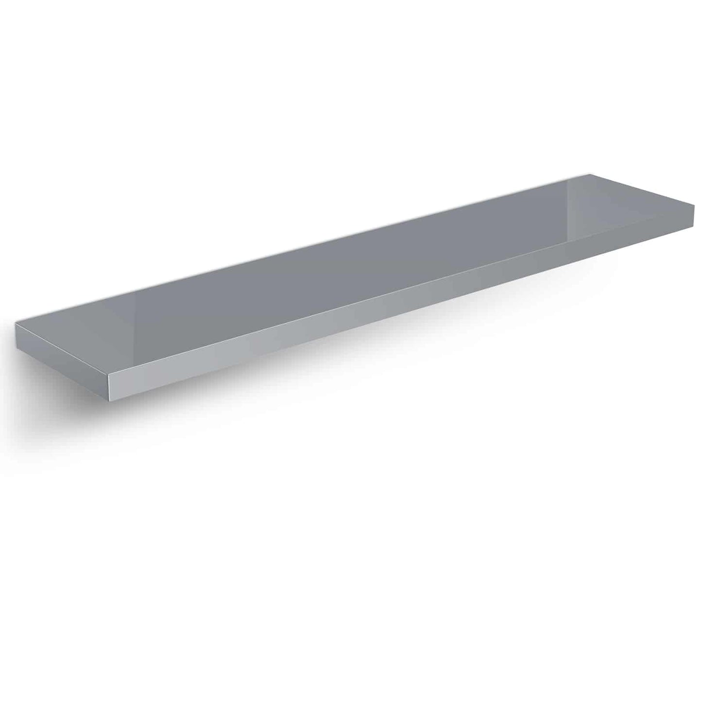 Casaria Wandplank Zwevend - 110 cm 15kg Belastbaar - Hoogglans Grijs