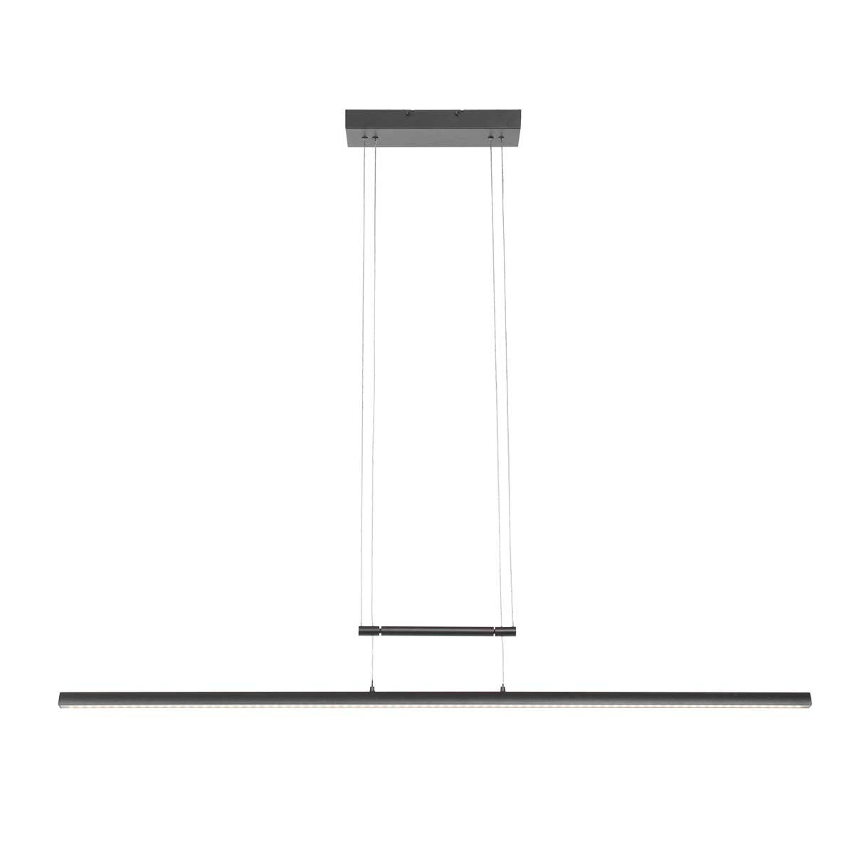 Hanglamp Profilo 3317ZW Zwart 115cm breed Hoogteinstelbaar Kunststof & Metaal Steinhauer