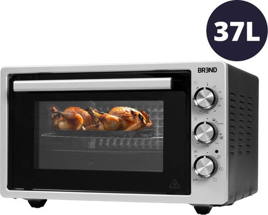 BREND BR-2210 Vrijstaande elektrische oven - 37 Liter - Mini oven - 1500W - met zelfreinigingsfunctie - 90 min. Timer - Incl. accessoires - tot 240 graden - RVS