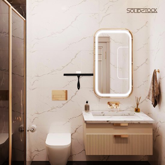 Douchewisser Zwart RVS - Luxe Trekker Douche - Ophanghaak Zonder Boren - Douche Trekker Zwart
