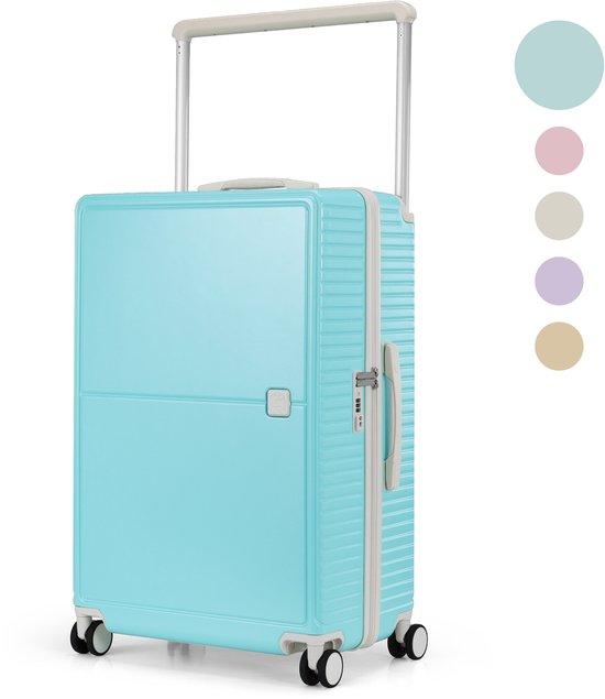 SC City Walker - Medium Reiskoffer 77L - Lichtgewicht & Sterk - 360° Spinner Wielen - Origineel TSA-slot - Inclusief Beschermhoes & Wetpouch - 66 x 45 x 26 cm - Tiffany Blue