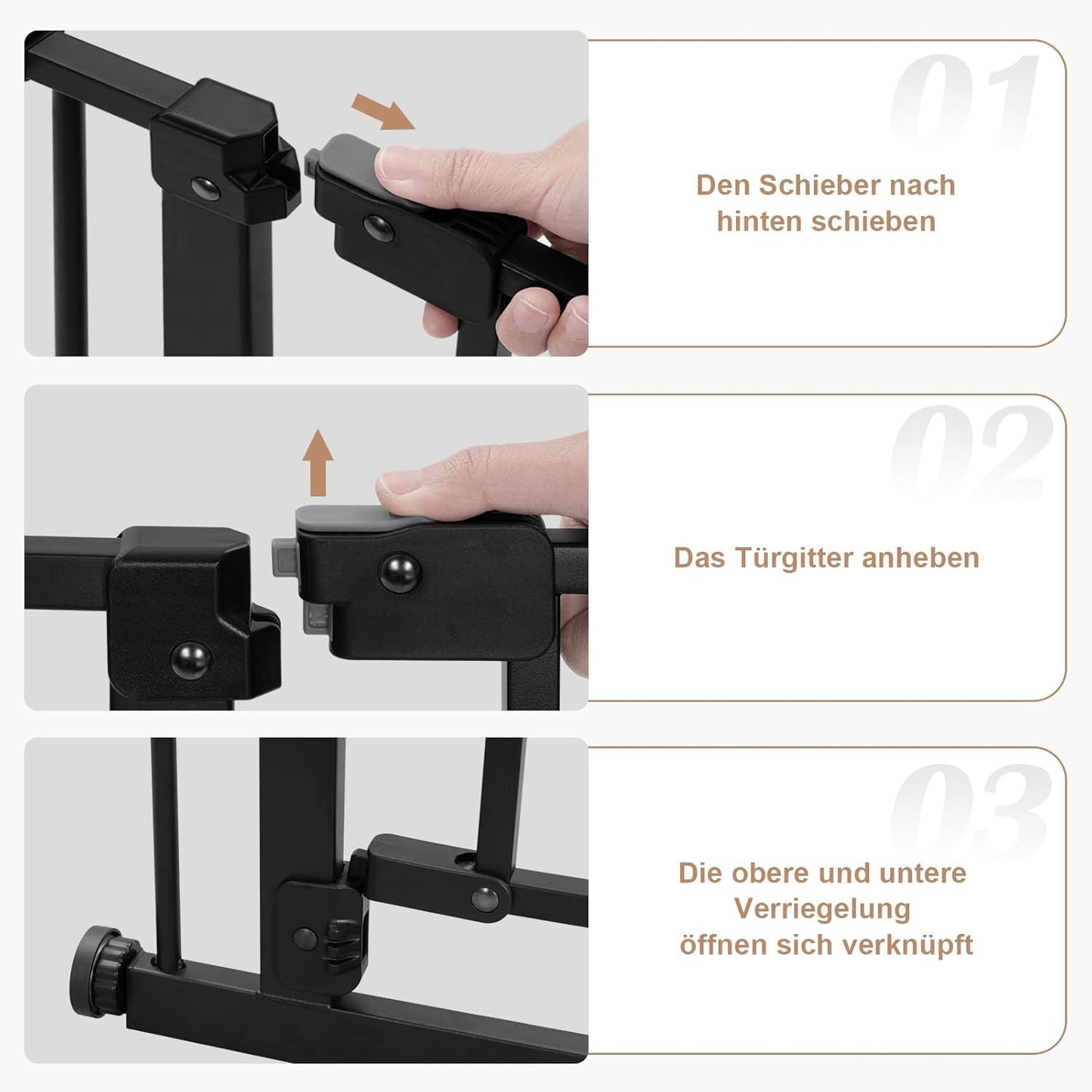 WOLTU Traphekje - 75–97 cm - 2 Verglendeningen - Zwart