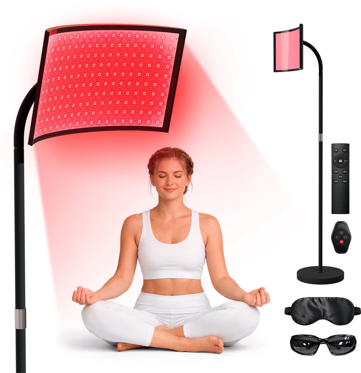 Vulpes Goods BodyCare Infraroodlamp - Staand - 660/850nm - Rood