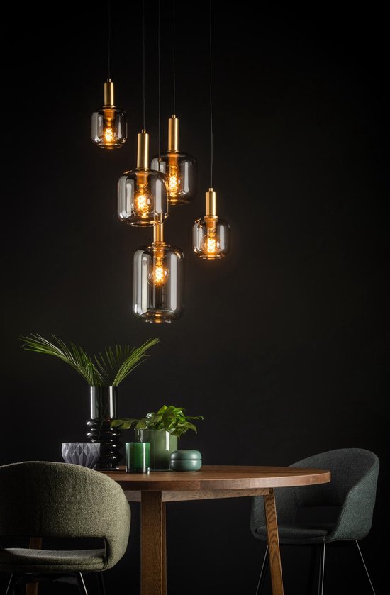Lucide JOANET - Hanglamp - Ø 66 cm - 2xE27 - Fumé