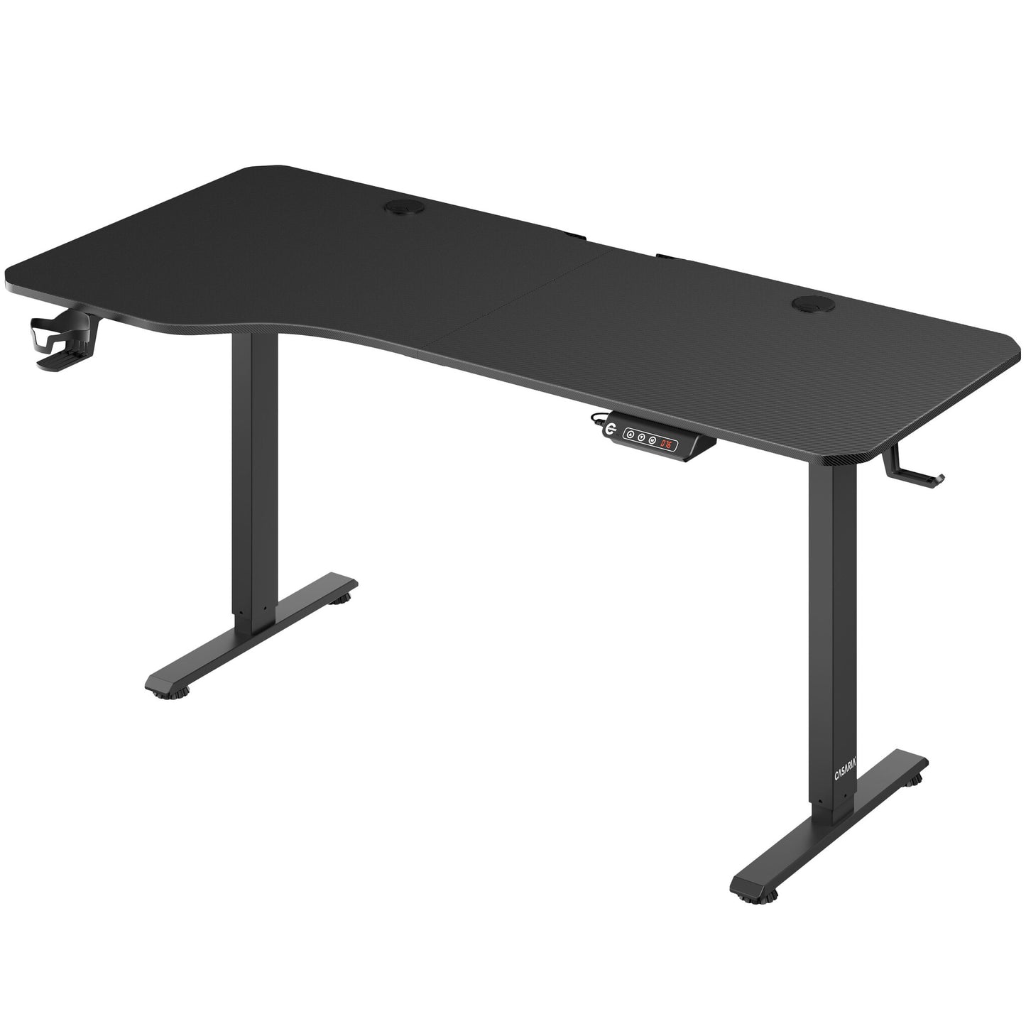 Casaria Zit Sta Bureau – Hoogte Verstelbaar Elektrisch - 160x75cm Zwart