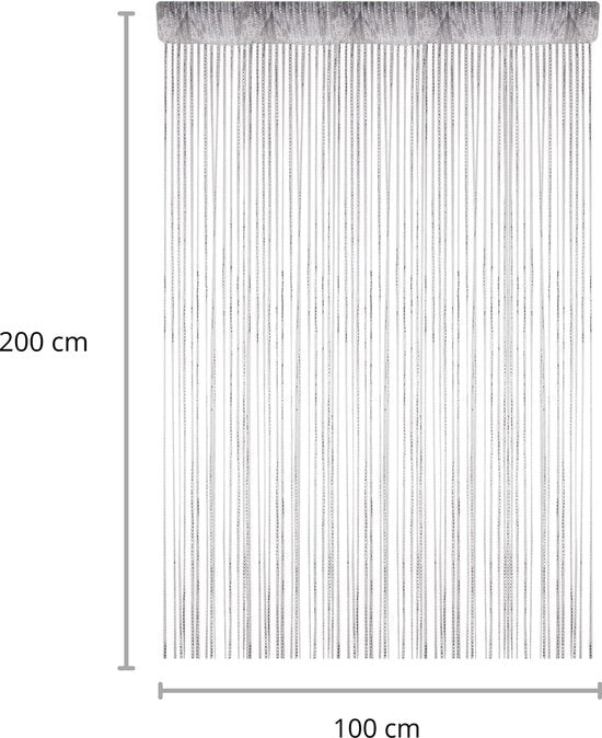 Ridôme Vliegengordijn - Deurgordijn - Stijlvol - Incl. Gordijndraad - Vliegengordijn Plastic - 100 x 200 cm - Wit