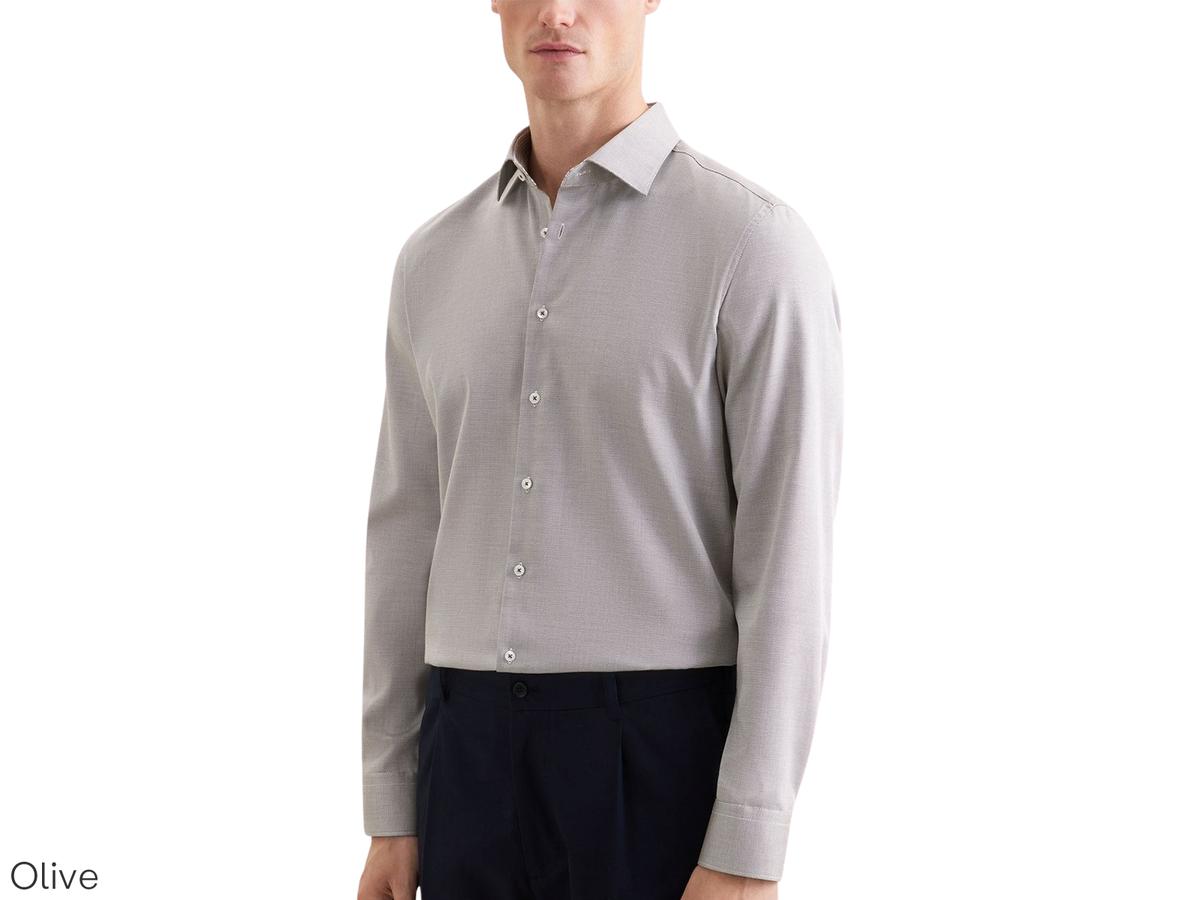 Seidensticker New Kent Business Shirt - Maat M - Wit - Regular Sleeve Slim Fit
