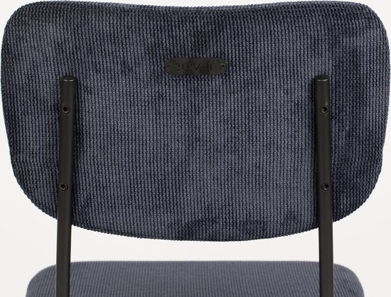 Zuiver Benson Barkrukken rugleuning 64,5 cm Donkerblauw - Set van 2