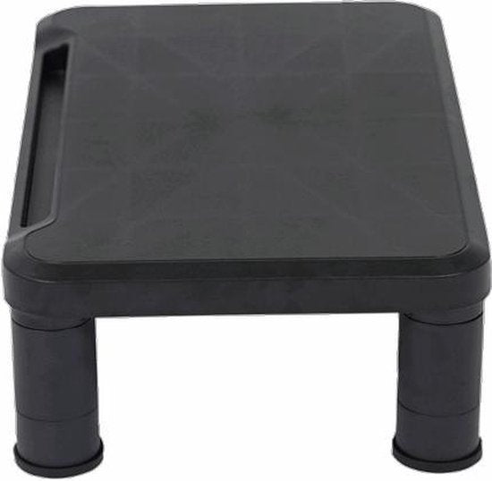 BRASQ Monitorstandaard Zwart MS100 - Monitorverhoger voor Laptop of Beeldscherm - In hoogte verstelbaar 38x24x11,2 cm
